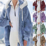 Load image into Gallery viewer, Winter Warm Women&#39;s Faux Fur Jacket Plush Coat New Casual Hooded Zipper Soft Fleece Cashmere Jackets Female Thick Clothing y2k  Amaijoin
