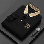 Load image into Gallery viewer, New Men&#39;s Casual Embroidery Long Sleeve Polo Shirt Fashion Solid Color Top  Amaijoin
