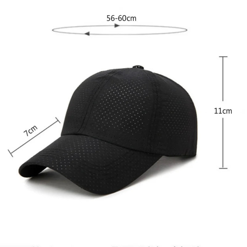 2023 New Summer Men Women Snapback Quick Dry Mesh Baseball Cap Sun Hat Bone Breathable Hats Adjustable outdoor hat  Amaijoin