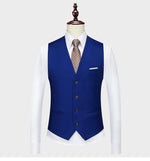 Load image into Gallery viewer, Men&#39;s Business Casual Suit for Weddings, Genuine Blazer, Vest and Pants, Big &amp; Tall,Slim Fit Waistcoat, Dress Trousers, US Size  Amaijoin
