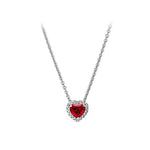 Load image into Gallery viewer, New 925 sterling silver classic dazzling heart-shaped multi circular pendant necklace fits design original charm beaded DIY gift  Amaijoin
