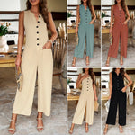 Load image into Gallery viewer, YEAE Temperament Elegant Sleeveless Solid Colour Women&#39;s Jumpsuit Spring and Summer Hot Sale Casual Fashion Women&#39;s Pants 2024  Amaijoin
