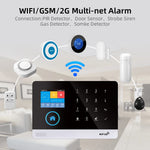 Load image into Gallery viewer, Gautone Tuya Smart Wifi Home Security Alarm System Wireless GSM Fire Alarm System Panel Smart Life App Control work with Alexa  Amaijoin
