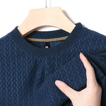 Load image into Gallery viewer, New Men&#39;s Casual Jacquard Long Sleeved Round Neck T-shirt Fashion Top  Amaijoin
