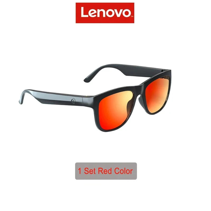 Lenovo Lecoo C8 Lite Smart Glasses Headset Wireless Bluetooth 5.0 Sunglasses Outdoor Sport Earbuds HiFi Stereo Music Earphones  Amaijoin