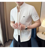 Load image into Gallery viewer, Men&#39;s Summer High Quality Casual Short-sleeved Shirts/Male Slim Fit Lapel Fashion Business and Casual Shirt Plus S-4XL  Amaijoin
