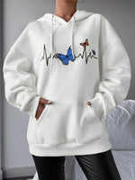 Load image into Gallery viewer, A Butterfly Dancing On The Tip Of Its Heart Printed Women&#39;S Hooded Harajuku Hoodies Fashion Hoodie Autumn Casual Women Clothing  Amaijoin
