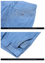 Load image into Gallery viewer, 2024 Spring Summer New Men&#39;s Thin Light Blue Loose Jeans Business Fashion Lyocell Fabric Stretch Denim Trousers Male Brand Pants  Amaijoin
