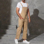 Load image into Gallery viewer, INCERUN Men Bib Pants Jumpsuits Solid 2024 Joggers Fashion Casual Multi Pockets Streetwear Suspenders Cargo Overalls Men Romper  Amaijoin
