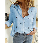 Load image into Gallery viewer, Elegant Cotton Linen Shirts Women Casual Solid Button Lapel Blouses Shirts Spring Summer Long Sleeve Loose Tops Tunic Blusas  Amaijoin
