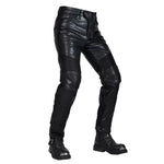 Load image into Gallery viewer, NEW Motorcycle Riding Jeans Motocross Racing Pants PU Leather Biker Trousers Waterproof Windproof Men With 4X CE Knee Hip Pad  Amaijoin
