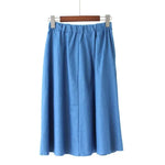 Load image into Gallery viewer, Women&#39;s High-waisted Loose-fit A- line Denim Skirt Slimming Student Long Dress  Amaijoin
