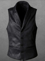 Load image into Gallery viewer, Retro Suede Vest Men Vintage Style Slim Fit Autumn Winter Mens Sleeveless Jacket V Neck Warm Waistcoat  Amaijoin
