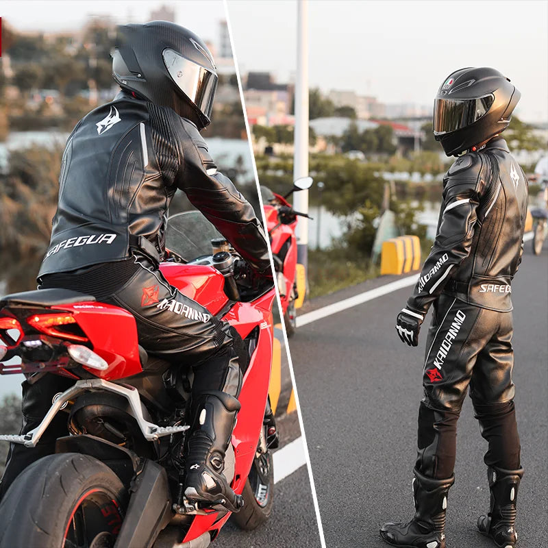 Motorcycle Coat Male Waterproof Winter Warm Racing Suit Four Seasons Motorcycle Female Windproof Rain And Fall Leather Motorcycl  Amaijoin