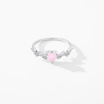 Load image into Gallery viewer, MODIAN 925 Sterling Silver Elegant Pink Crystal Heart Finger Rings For Women Birthday Romantic Gift Fine Jewelry Accessories  Amaijoin
