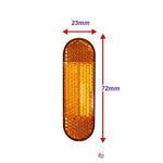 Load image into Gallery viewer, 72x23mm Oblong Amber Reflectors Self-Adhesive ATV Motorcycle Quad-Biking RVs Caravan Auto Trucks Side Mark Rear/Tail/Signal Part  Amaijoin
