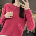 Load image into Gallery viewer, 2024 New Cashmere Sweater Women O-Neck Fashion Pullover Winter And Autumn Basic Cashmere Sweater Women  Amaijoin
