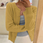 Load image into Gallery viewer, 2024 Spring Autumn New  Collar Sweater Design Sensibility Knitted Cardigan Top Unique Spring Knitwear Base Layer Top  Amaijoin
