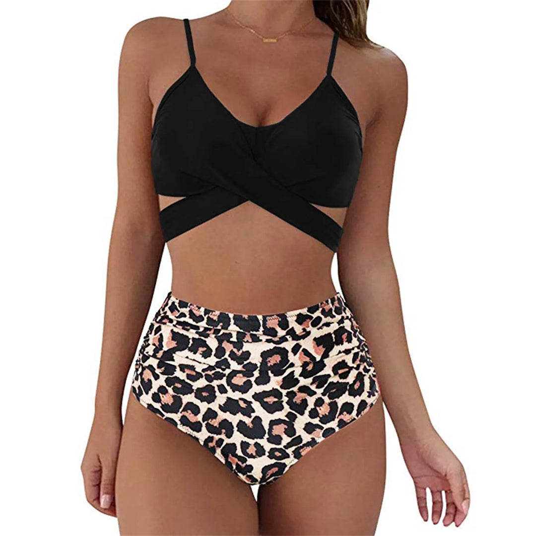 Bikinis Sets 2024 Sexy Women Sexy Leopard Print Bikini Set Push Up Bathing Swimwear High Waist Swimsuit 호0캉스 수영복 Bikini Mujer  Amaijoin