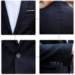 Load image into Gallery viewer, Formal Suit Set Fashion Buttons Pockets Blazer Men Business Suit Set  Formal Turndown Collar Suit for Dating  Amaijoin
