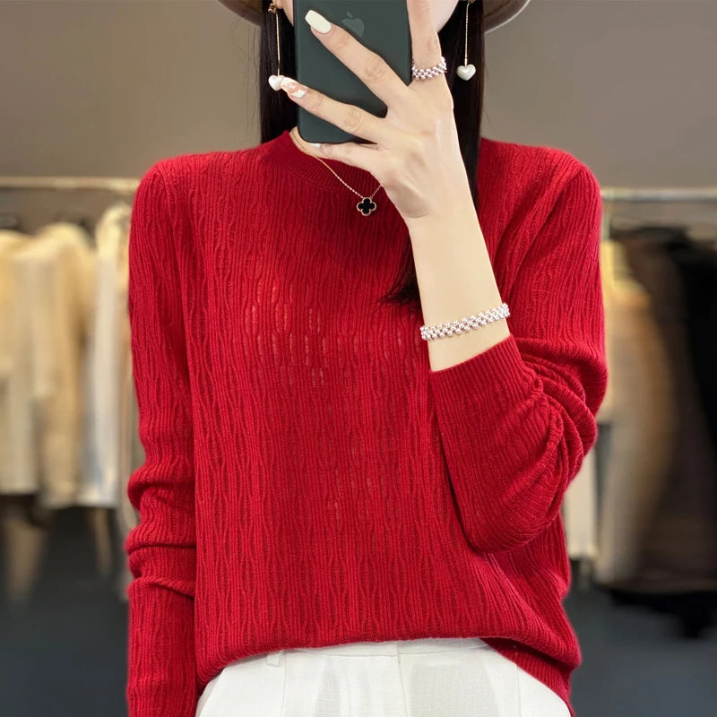 2023 Autumn and Winter Women's Cashmere Sweater Women's Pullover Knitted Cashmere Sweater Fashion Sweater Women  Amaijoin