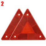 Load image into Gallery viewer, 2/1Pcs Triangle Warning Reflective Strips Vehicle Stop Warning Sign Red Safety Reflector for Trailer RV Board Truck Plate Light  Amaijoin
