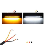 Load image into Gallery viewer, 1Pc 12V LED Motorcycle Turn Signal Light &amp; DRL Amber White Moto Flasher Ring Fork Strip Lamp Flashing blinker Universal  Amaijoin
