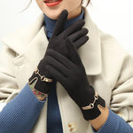 Load image into Gallery viewer, Fashion Lady Glove Mittens Women Winter Vintage Touch Screen Driving Keep Warm Windproof  Dropshiping New Grace mitaine femme  Amaijoin
