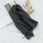 Load image into Gallery viewer, High Quality 100% Wool Scarf Men Women Solid Color Tassel Autumn Winter Business Versatile Classic Warm Soft Muffler Couples  Amaijoin
