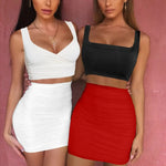 Load image into Gallery viewer, High elasticity Double layer skirts Pleated skirt girl sexy girls mini skirt  Amaijoin
