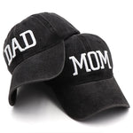 Load image into Gallery viewer, Mom And Dad Hats Fathers Day Mom Dad Gifts Hat Embroidered Adjustable Outdoor Black Baseball Caps For Couples Parents  Amaijoin
