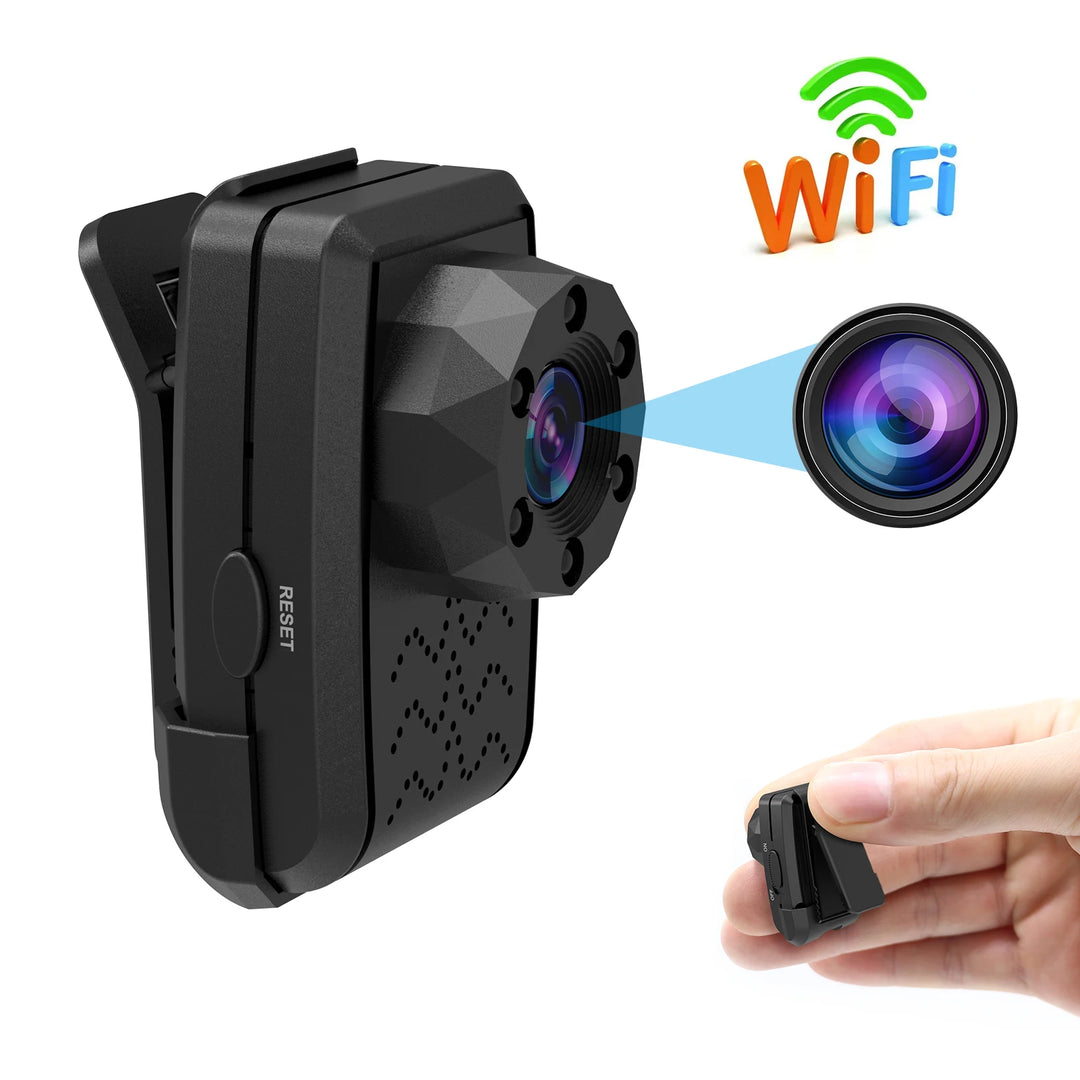 Mini Body Camera with 1080P HD Recording, Back Clip, Camcorder, Video Recorder with IR Night Vision, Body Cam for Home No Batter  Amaijoin