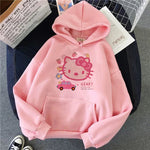 Load image into Gallery viewer, Women 90s Y2k 2000s Hoodies Hello Kitty Hip Hop Hoodie Sanrio Sweatshirt Clothes Tops Sweatshirt Clothing Streetwear  Amaijoin
