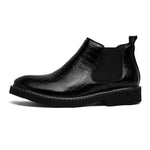 Load image into Gallery viewer, 38-46 Men Boots 5CM Heel Leather Autumn Fashion Chelsea Shoes Comfortable Brand Black Safety Ankle Flats Cool Gift  Amaijoin
