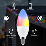 Load image into Gallery viewer, Tuya E14 Candle Lamps APP Control Smart Bulb Bluetooth WIFI RGB 220V LED Light Dimmable Smart Life Room Home Group Crystal Lamps  Amaijoin
