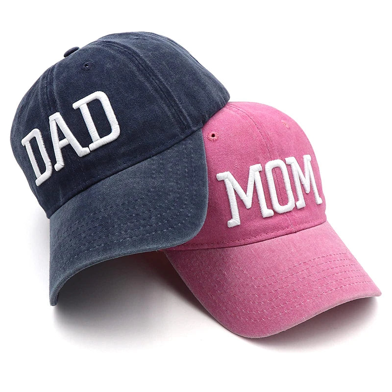 Mom And Dad Hats Fathers Day Mom Dad Gifts Hat Embroidered Adjustable Outdoor Black Baseball Caps For Couples Parents  Amaijoin