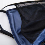 Load image into Gallery viewer, Birdtree 100%Real Silk Lining Wire Free Comfort Unpadded Bras Sexy Velvet Triangle Cup Two Layers Thin Bra Underwears P36026QM  Amaijoin
