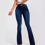 Load image into Gallery viewer, Spring new high-waisted slim-fit stretch bell-bottomed jeans for women  Amaijoin
