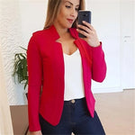 Load image into Gallery viewer, Women Thin White Blazers Spring 2022 Female Summer Blazer Long Sleeve Open Stitch OL Womens Slim Coats Femme Ladies Black Tops  Amaijoin
