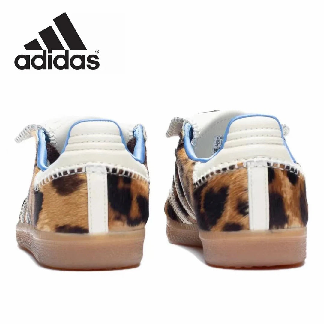 Adidas Samba Pony Wales Bonner Leopard German Training Gazelle Shoes Retro Versatile Sports and Casual Board Shoes sneakers  Amaijoin