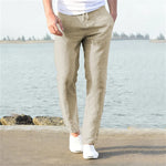 Load image into Gallery viewer, 2023 Men&#39;s Cotton Linen Pants Male Autumn New Breathable Solid Color Linen Trousers Fitness Streetwear S-3XL  Amaijoin
