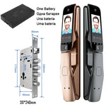 Load image into Gallery viewer, WiFi Tuya APP Voice Intercom Digital Door Lock  High Quanlity 3D Face Recognition Smart Door Lock With Camera  Amaijoin
