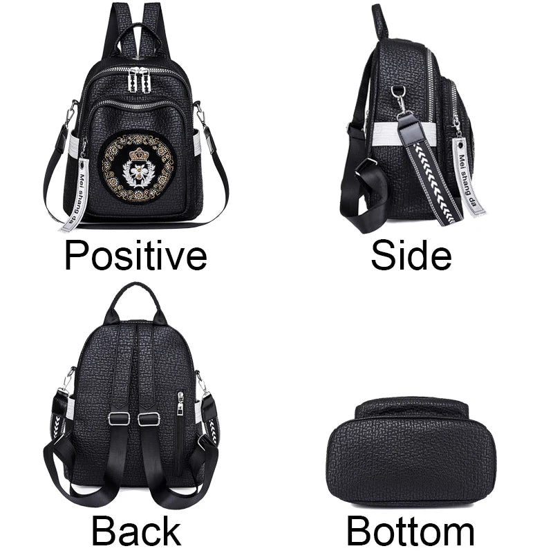 New Women Backpack Luxury High Quality Leather Fashion Shoulder Bag Female Multifunction Large Capacity Travel knapsack Mochila  Amaijoin