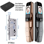 Load image into Gallery viewer, WiFi Tuya APP Voice Intercom Digital Door Lock  High Quanlity 3D Face Recognition Smart Door Lock With Camera  Amaijoin
