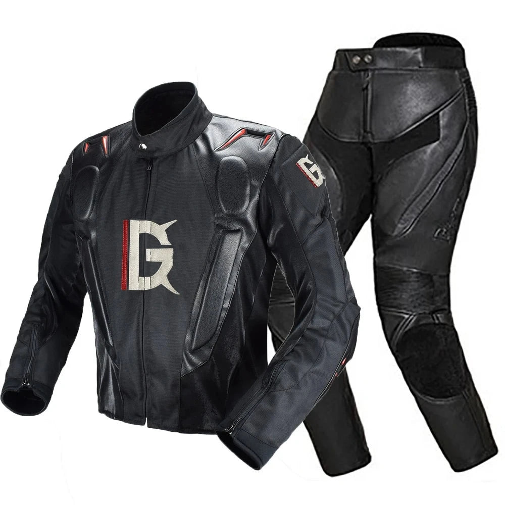 Winter Motorcycle Jacket Leather Men Waterproof Moto Suit Motorbike Riding Jacket Motocross Jacket Windproof Equipment  Amaijoin