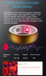 Carregue a imagem no visualizador da Galeria, 202 New Smart Health Ring Women Heart Rate Blood Oxygen Sleep Emotion Monitor men Sport Waterproof Smart Rings  For IOS Android  Amaijoin
