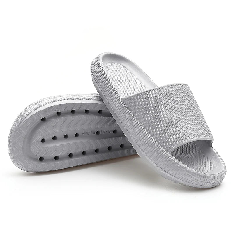 Cloud Cushion Slides Fashion Women Summer Soft Slippers Thick Platform Bathroom Home Men Indoor Non-slip Anti-slip Female  Amaijoin