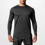 Load image into Gallery viewer, High Elasticity Tight Long Sleeve Quick Dry T-Shirt Fashion Hip Hop Men Fitness Sport Shirt Gym Bodybuilding Workout Muscle Tops  Amaijoin
