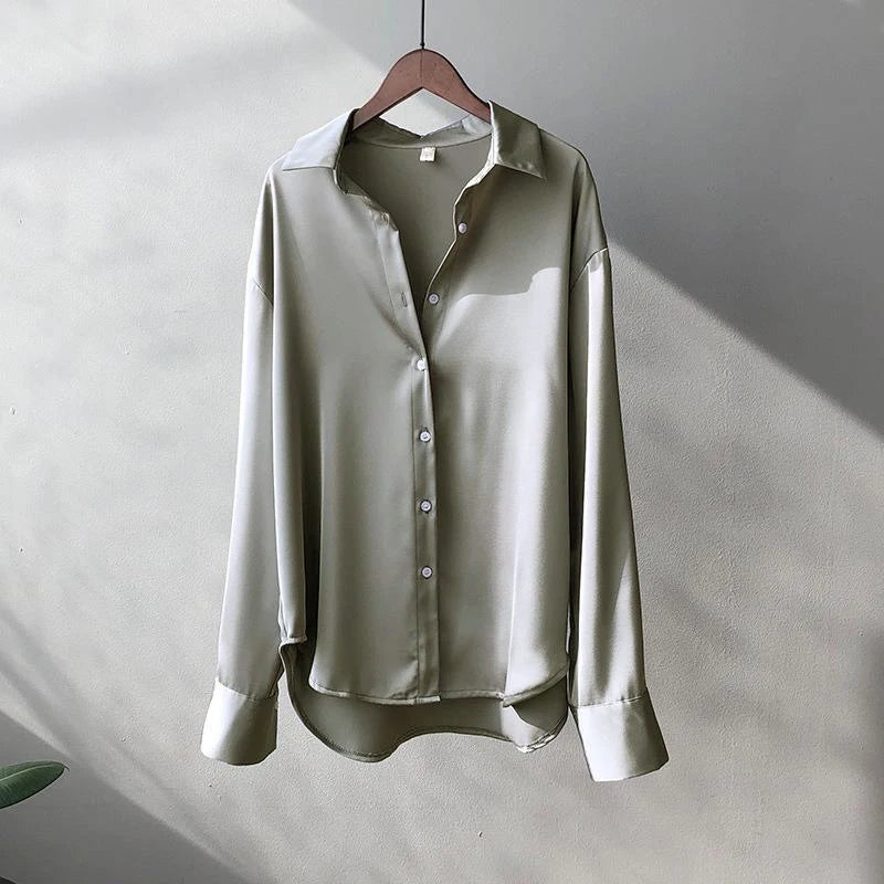 Summer Shirts And Blouses Woman Casual Top Autumn Winter Korean Long Sleeve Button Elegance Sweet Casual Office Lady New Shirts  Amaijoin