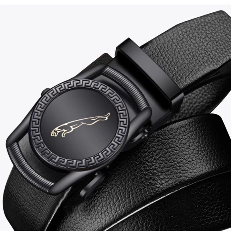 New Men's Fashion Automatic Buckle Business Genuine Leather Men's Jeans High Quality Belt Men's Belt No Gift Box  Amaijoin